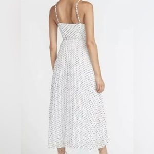Express Polka Dot Pleated Wrap Midi Dress Size XL
